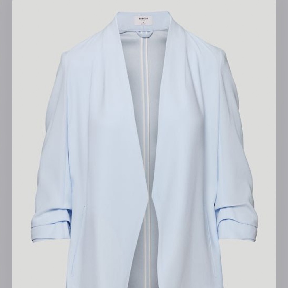 Babaton Power Blazer in Glimmer Lueur (light blue), Sz 0, new with tags